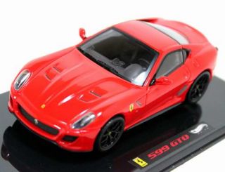 Ferrari 599 GTO in Red w/ Red Top 1:43 Scale Diecast Car by Hot Wheels