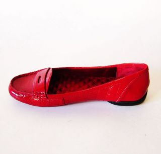 Enzo Angiolini BIXXIE Ladies Red Leather Loafers Shoes Size 9M