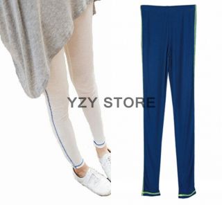 Candy Color Side Line Block Legging Tight Jepping Pant Trousers 2112
