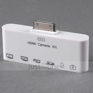in 1 HDMI Cameraconnection Kit Micro SD Multi Card Reader F iPad