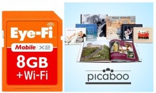 Eye Fi Mobile X2 8GB SDHC WiFi Flash Memory SD Card w $50 Picaboo Gift
