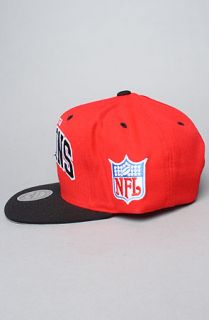 Mitchell & Ness The Atlanta Falcons Arch Snapback Cap in Red Black