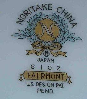 Noritake 6102 Fairmont 8 Piece Tea Cup Saucer Set