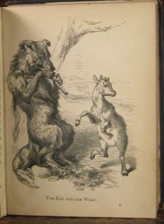 Aesop Picture Fable Book 1860 60 Harrison Weir Ills