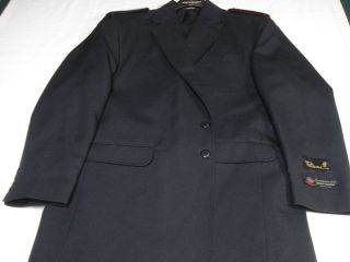 Mens Falcone Barr 2pc 2 Button Suit Jacket Vest Pants 42R 35 Black