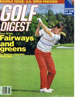  1989 June Golf Digest Nick Faldo