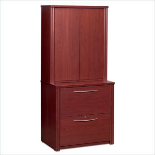 Drawer Lateral Wood File w Hutch Filing Cabinet Tuscany Brown