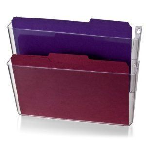 Officemate 21404 Wall File Letter Size Clear 2 Pack