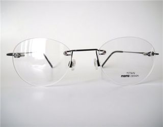 Momo Design Titanium Eyeglasses Frames Spectacles Mens Rimless Round