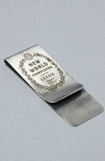 Obey The New World Money Clip in Antique Silver