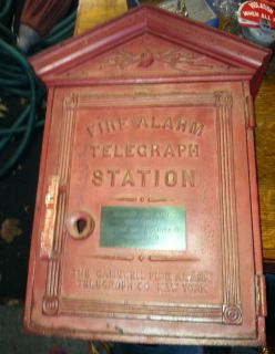 Gamewell Fire Alarm Telegraph Station Box Circa 1879