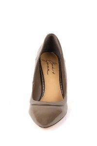 Mark James Badgley Mischka Fain Taupe Patent $225 Leather Shoes Heels