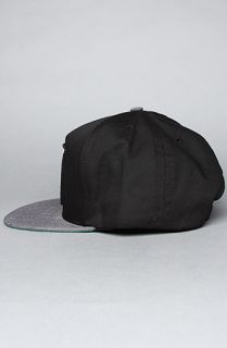Primitive The Cultivated Snapback Cap in Black Heather Grey