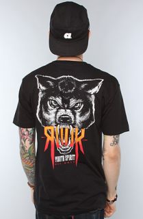 Rook The Wolf Bite Tee in Black Concrete