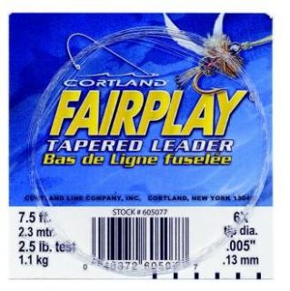 Cortland Fairplay Tapered Fly Leader 605176 Brand New