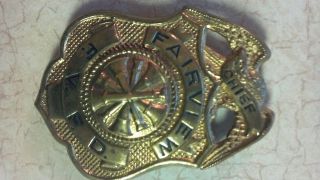 Chief Fairview F V F D Fire Department Badge Antique