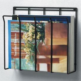 Wall Mounted Magazine Rack or File Holder Bathroom Organizer