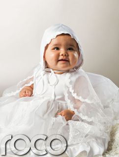 Baby Girls White Dress Traditional Baptism Gown Christening Dresses 0