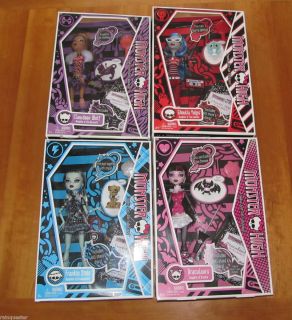 First Wave Monster High Dolls Clawdeen Ghoulia Draculaura Frankie