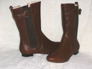 Womens Farylrobin Lottie Chelsea Ankle Boots Brown Leather Sz 7 5 New