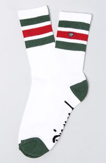  co the hi stripe socks in white green red $ 32 00 converter share on