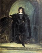 Eugene Delacroix Joueurs D Echecs Original Etching in Black c1860