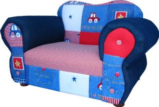 Fantasy Furniture Comfy Kids Chair Blue