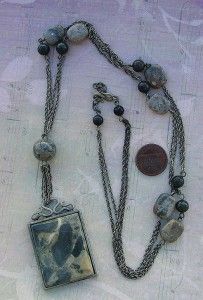 Vintage Jay Strongwater Jay Feinberg Gemstone Necklace Pendant