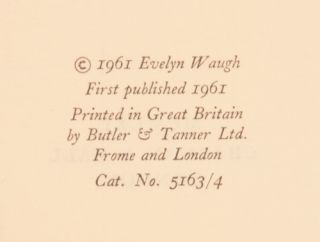  Waughs war novel trilogy, Sword of Honour . In original unclipped