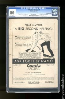 Detective Comics 1937 1 CGC 0 0 1027410001
