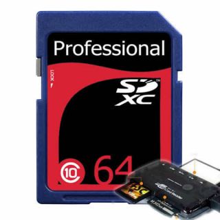  10 SDXC SDHC HC SD Professional Flash Memory Card w USB Reader