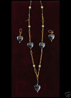  USA Made Jewelry Fine Beaded Necklace Earring Set