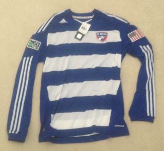 Adidas Dallas Authentic Away Soccer LS Long Sleeve Jersey Adult Size M