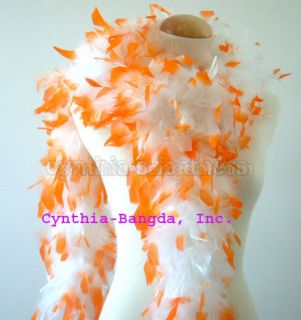  with Orange Tips Chandelle Feather Boa 72 Long A Cynthias New