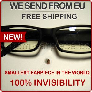   Invisible Spy Earpiece Earphone Earbud GSM Glasses for Cheat Exams