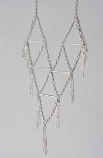Accessories Boutique The Triangle Chain Drop Necklace in Silver