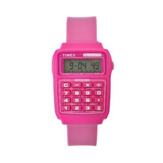 Timex 80 Retro Pink Abigail Dig Calculator Watch T2N238