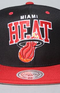 Mitchell & Ness The Miami Heat Arch Snapback Cap in Red  Karmaloop