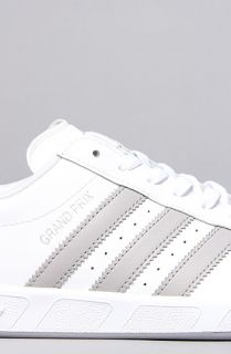 adidas The Grand Prix Sneaker in White Aluminum