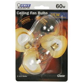 Feit Electric BP60A15C CL CF 2 Count 60 Watt Clear Ceiling Fan Light
