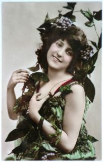 Vintage Woman Tinted Real Photo Postcard Used Exira Iowa WS1 7