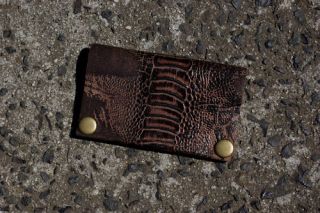 Leather Tobacco Pouch with Exotic Animal Print
