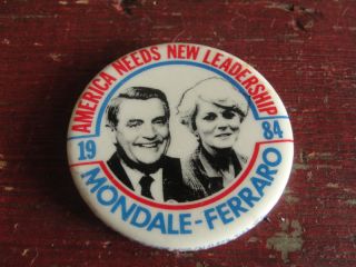 Mondale Ferraro 1984 Button Campaign Button Old
