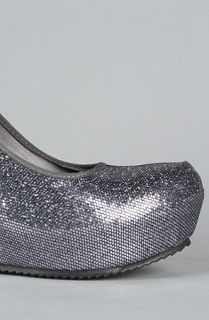 MIA Shoes The Jem Shoe in Pewter Glitter