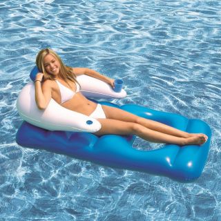 Poolmaster 85600 Classic Floating Lounge Pool Lounger Chair Inflatable