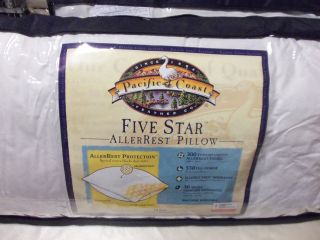 Pacific Coast 5 Star AllerRest Bed Bug Proof Down King Pillow NEW