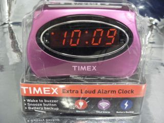 New Timex Extra Loud Alarm Clock W Back up Battery Slot for Waking on