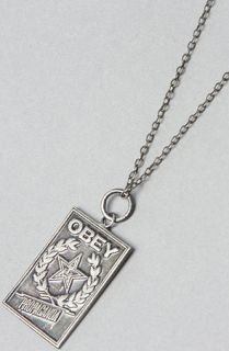 Obey The Classic Necklace in Antique Silver