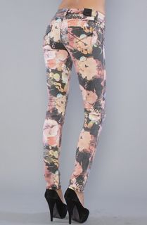 Insight The Beanpole Skinny Art Denim Pant in Watercolour Mix