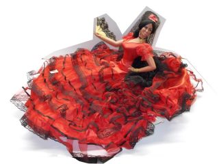 Vintage Marin Spanish Flamenco Dancer Doll Huge 32 Reclining Lady w